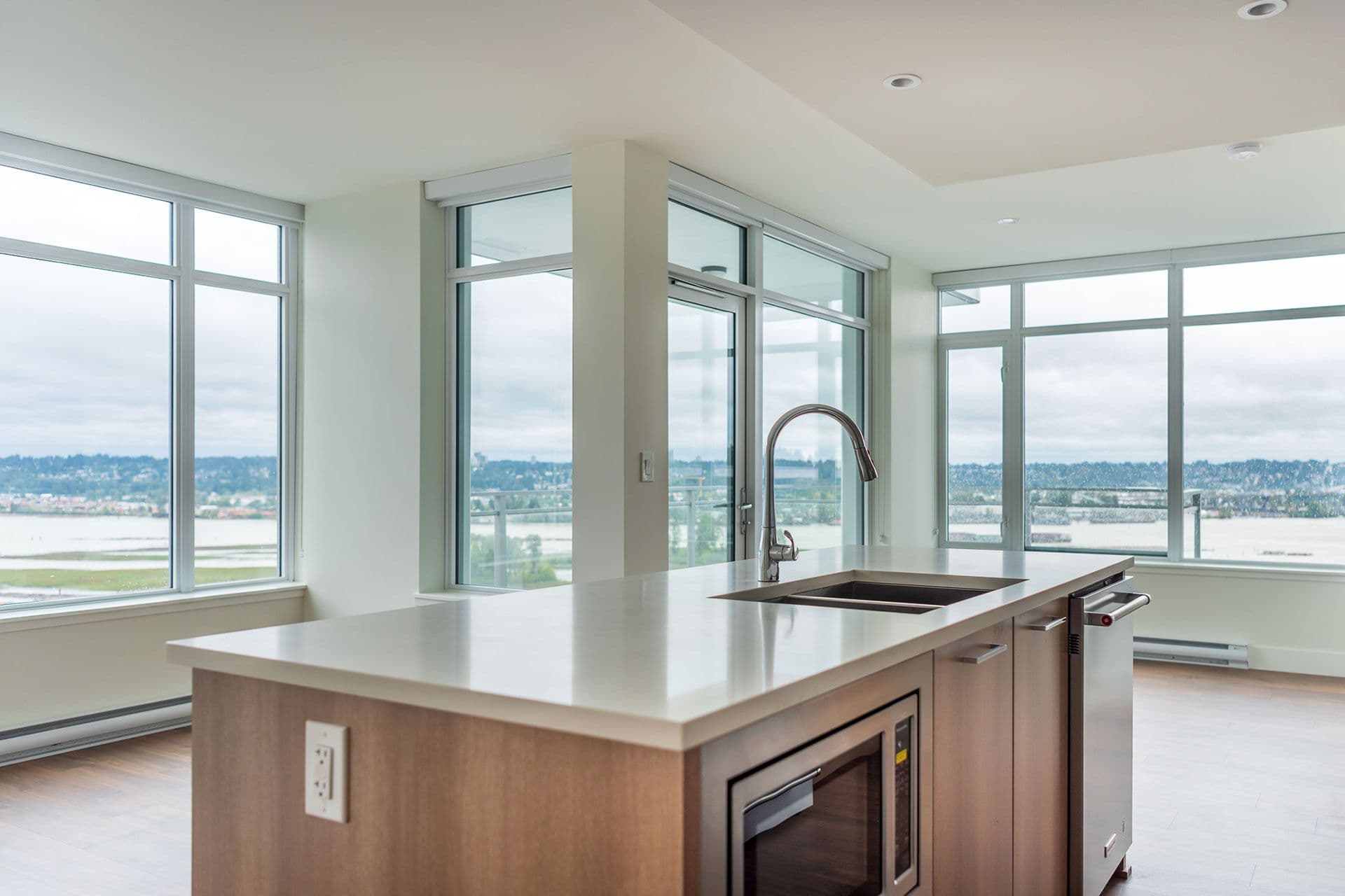 Windows in a kitchen