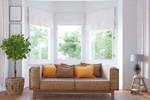 Living room windows after Leap Windows & Doors provided window replacement in Raleigh